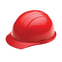 Best and safest hard hats for construction workers is this hard hat 4 point suspension red hat.