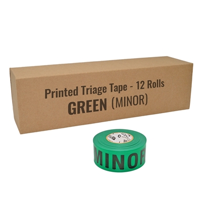 Triage Tape MINOR Green 12 Pack