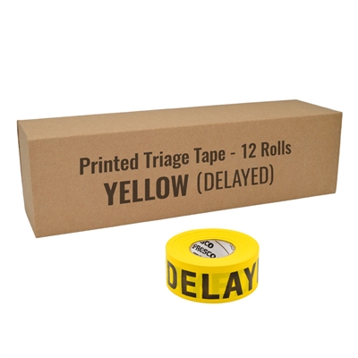 Triage Tape DELAYED Yellow - 12-Pack