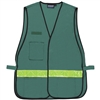 Mesh Vest with Reflective Stripe - Green
