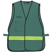 Mesh Vest with Reflective Stripe - Green