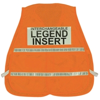 Mesh Incident Command Vest with Stripes Hi Visibility Orange