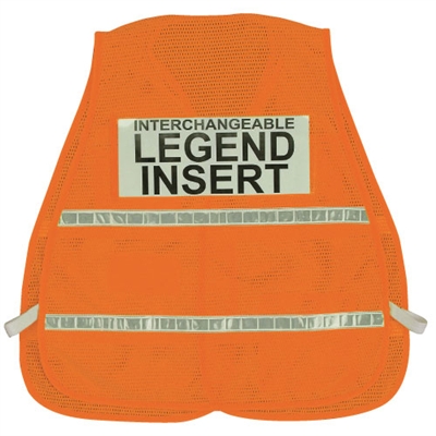 Mesh Incident Command Vest with Stripes Hi Visibility Orange