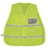 Mesh Incident Command Vest with Stripes Hi-Visibility Lime