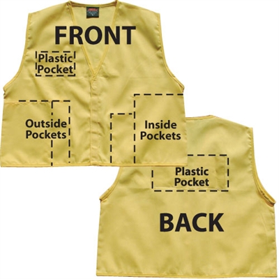 Deluxe ICS Cloth Safety Vest - Yellow