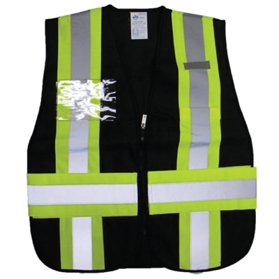 ICS Deluxe Vest with Stripes - Black