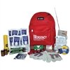 This 2 person deluxe emergency survival kit comes in a backpack and is filled with everything you'll need from flashlights to food bars. This survival kit can last up to three days.