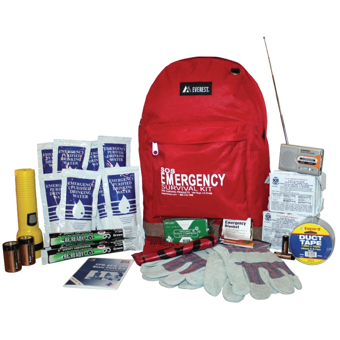 2 Person Deluxe Emergency Survival Kit in Backpack