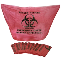Infectious Waste Bags 45 Gallon 100 Pack