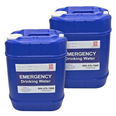 Water Storage Containers - 5 Gallon -2 pack