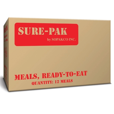MRE Meal with Heater Case of 12 - the perfect food for survival in an emergency