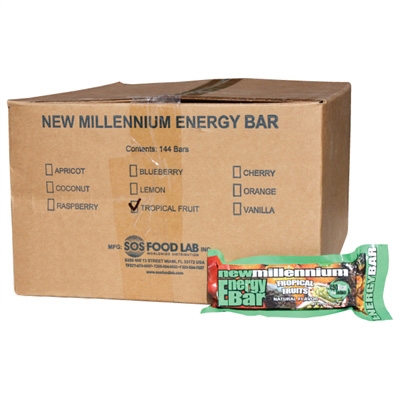 Millennium Energy Bar - Tropical - Case of 144