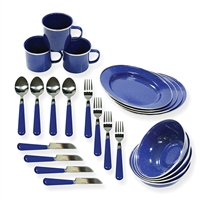 Deluxe Enamel Tableware Set 24 Piece