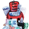 This first aid kit has everything you need inside with dividers and pockets for easy access