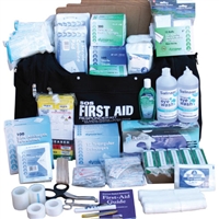 This 50 person trauma first aid kit is great for anyone to have whether you're a first responder or to just have in case of emergency. Equipped with bandages, gauze, tape and an emergency blanket