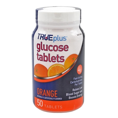 Glucose Tablets Chewable Orange - 50 Bottle