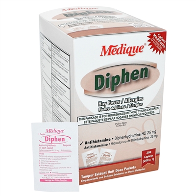 Diphen Allergy Relief Tablets - 200 Pack