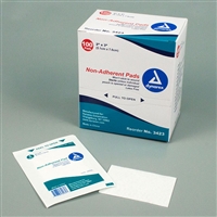Non Adherent Pads Sterile 2 in x 3 in 100-Pack