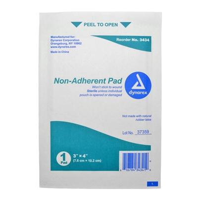 Non Adherent Pads Sterile - 3 in x 4 in 10 Pack