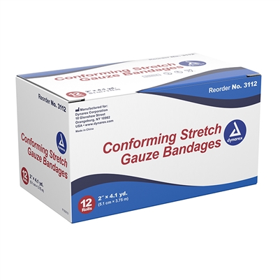 Stretch gauze bandage roll 2 in sterile 12 pack