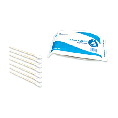 cotton tipped wood applicators 3 in 100 pack
