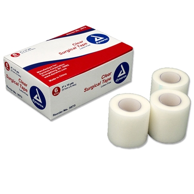 Clear Surgical Tape 2 in x 10 Yds - 6 Pack