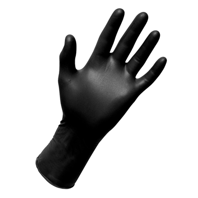 Black Nitrile Exam Gloves - Small 100 Pack