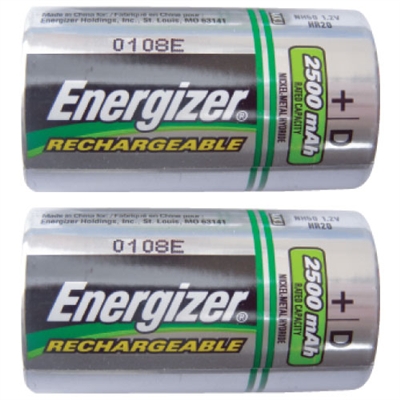 Energizer D Rechargeable Batteries 2 Pack