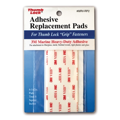 Thumb Lock Replacement Adhesive Pads - 1" x 2" - 18-Pack