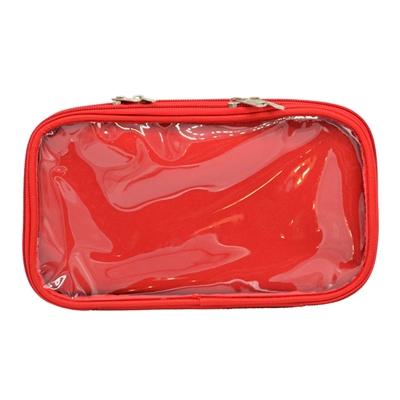 Multi Pocket Accessory Pouch - Red