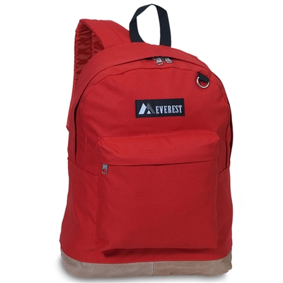 Suede Bottom Backpack Red