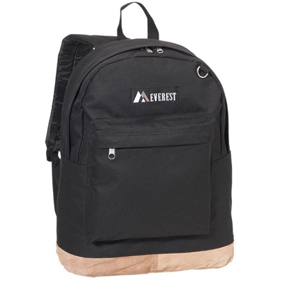 Suede Bottom Backpack Black