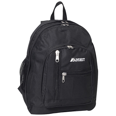 Double Compartment Backpack - Black