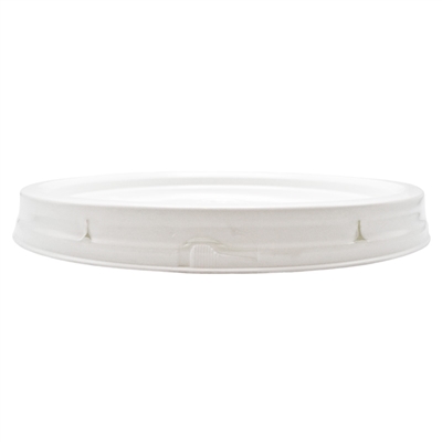 5 Gallon White Tear-Tab HDPE Plastic Pail Lid w/Gasket