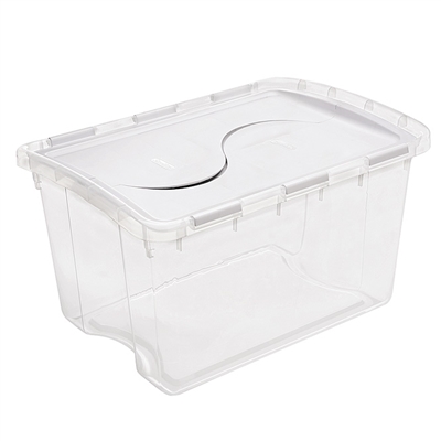 Storage Tote with Hinged Lid 48 quart