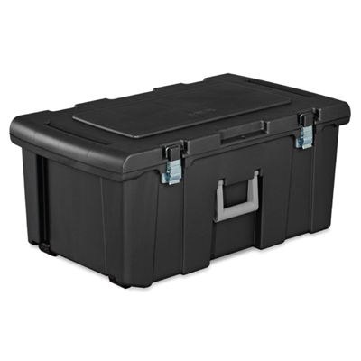 Plastic Footlocker with Wheels - 92 quart