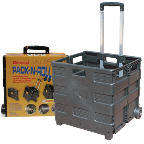 Folding crate with handle