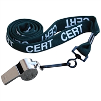 Metal Whistle with CERT Lanyard