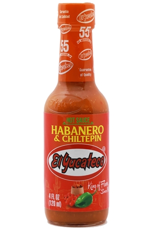 El Yucateco Habanero & Chiltepin Hot Sauce, 4oz.