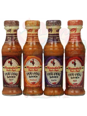 Nando's Peri-Peri 4 Pack Hot Sauce Set