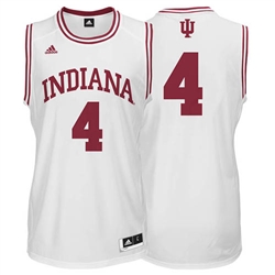 ADIDAS White Men's Basketball Replica #4 Indiana Jersey