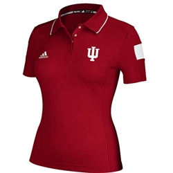 ADIDAS Womens IU Sideline Short Sleeve Polo - Crimson