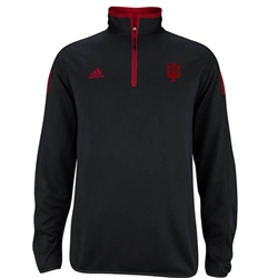 ADIDAS Black IU Quarter Zip Woven Knit Sideline Jacket