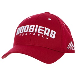 ADIDAS HOOSIERS Football Crimson Structured Coaches Adjustable Cap