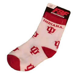 Indiana IU Crimson and White "All Over" Child's Socks