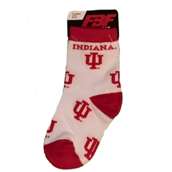 Indiana IU Crimson and White "All Over" Toddler Socks