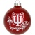 Indiana Crimson Round Glass Hoiliday Ornament