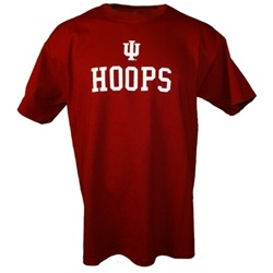 YOUTH Crimson Indiana Basketball HOOPS T-Shirt