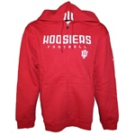 Crimson INDIANA FOOTBALL Full Zip Hooded Sweatshirt from ADIDAS