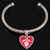 Indiana Hoosiers Rope Style Bracelet with HOOSIERS "Heart" and Faux Crystals